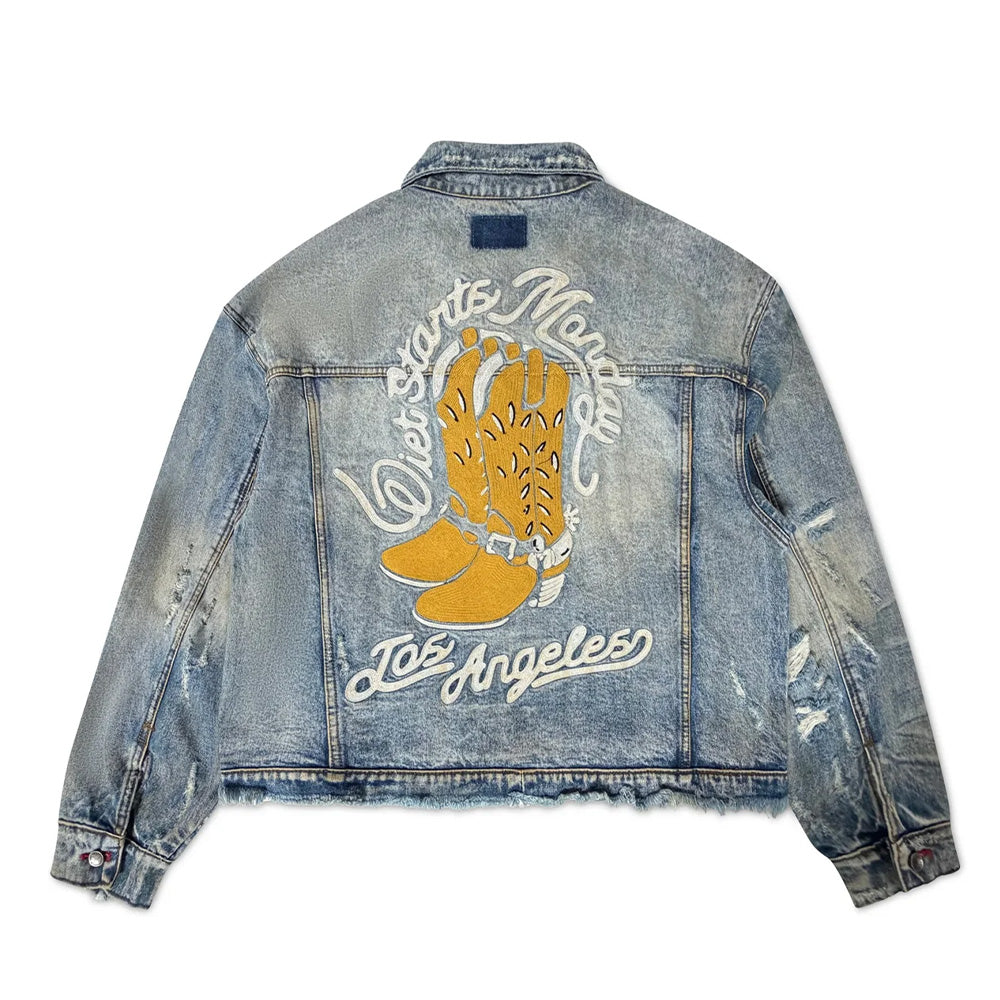 Diet Starts Monday Cowboy Trucker Denim Jacket