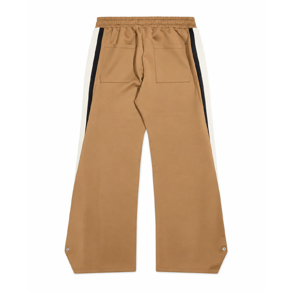 Diet Starts Monday Striped Snap Track Pants - Tan