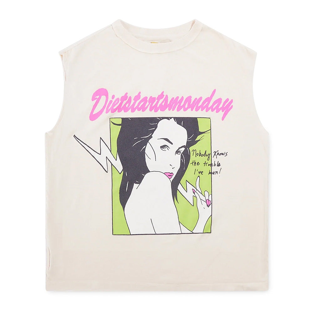 Diet Starts Monday Trouble SL Tee - Cut Off Cropped