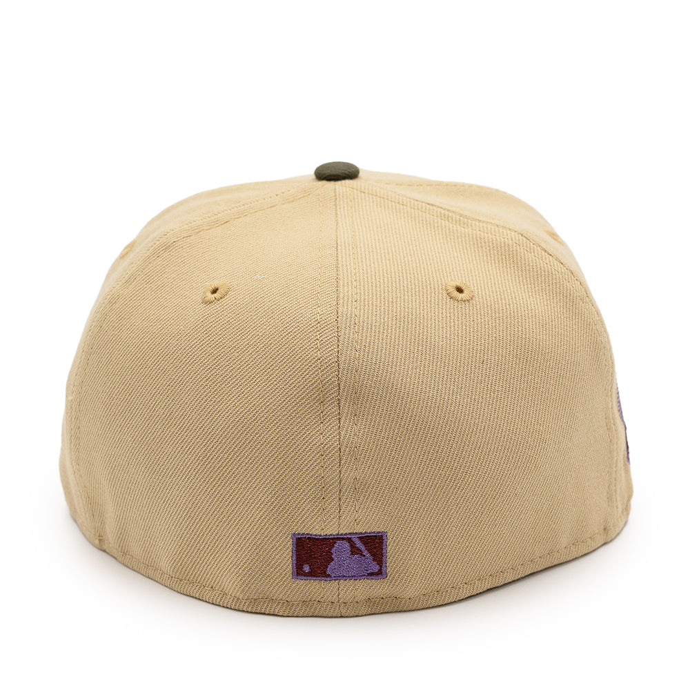 NEW ERA X FRESH RAGS 59FIFTY Florida Marlins Script 100th World Series SIDE PATCH - Vegas Gold