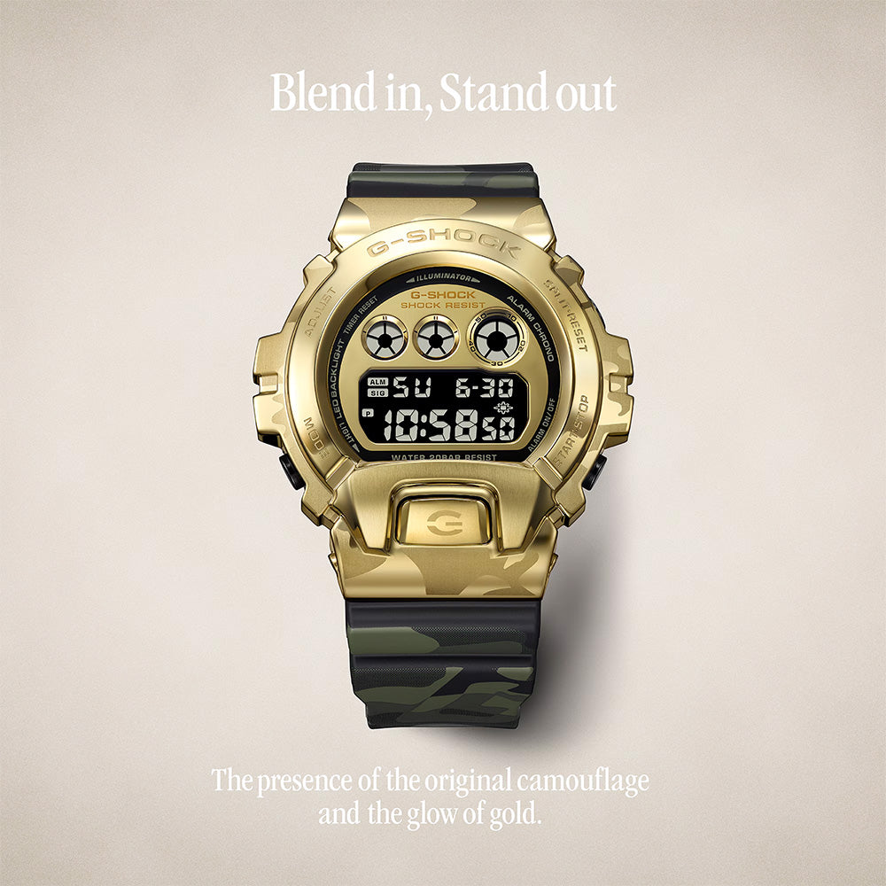 G-Shock 6900 Digital Bold Camo Series - Gold/Camo