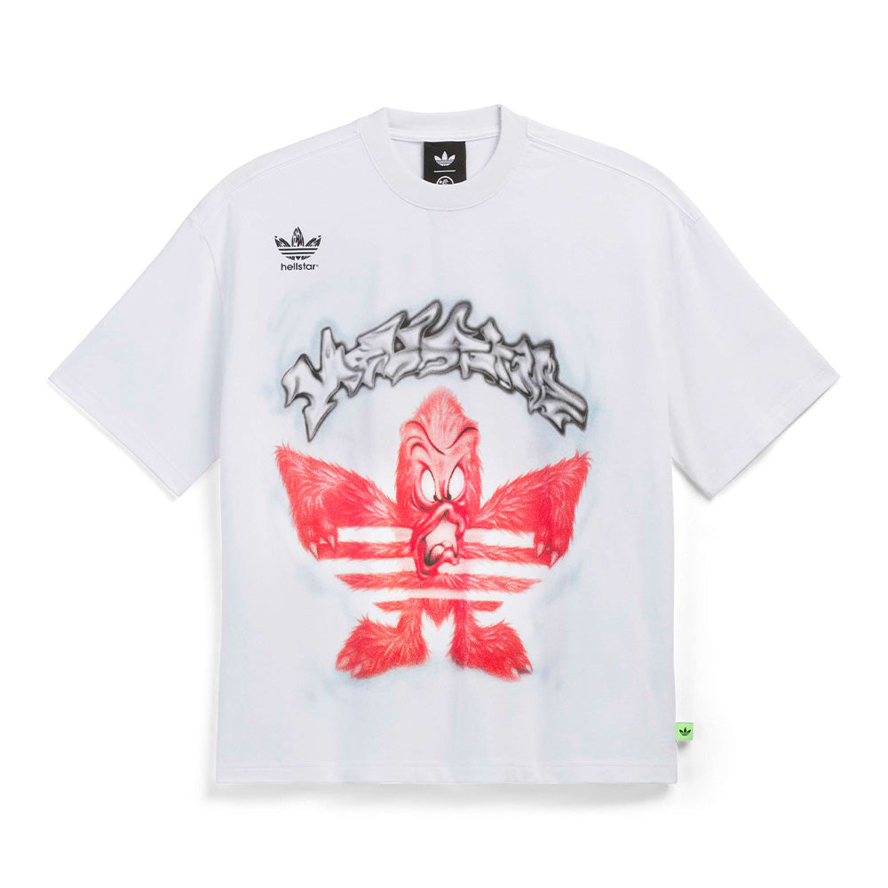 Hellstar x Adidas Loose Fit Graphic SS Tee - White