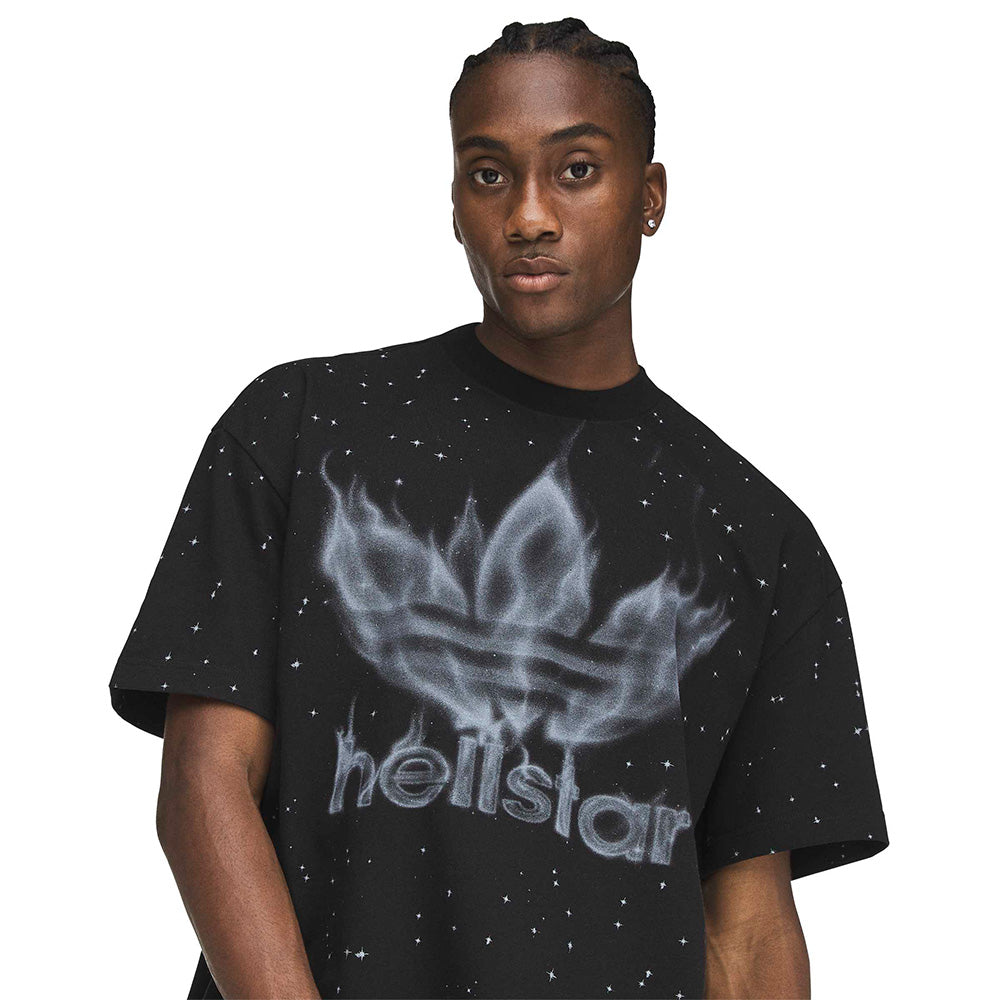Hellstar x Adidas Loose Fit Graphic SS Tee - Black