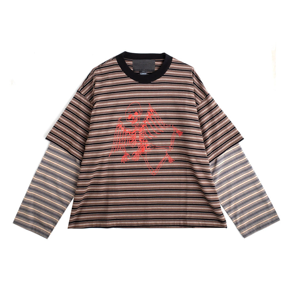 Jungles Skeleton Stripe LS Tee