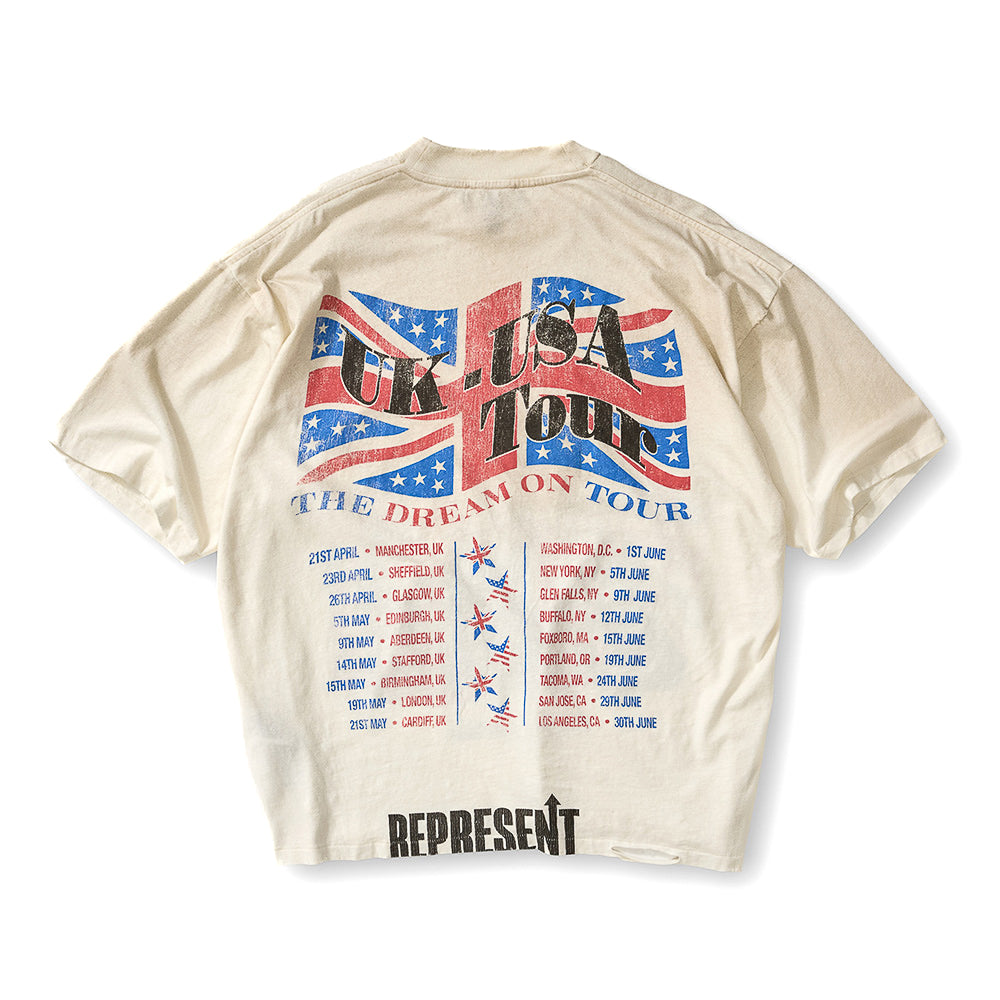 Represent Dream On Tour SS Tee - Washed Ecru