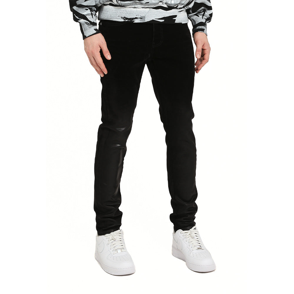 Purple Flock Dipped "Black" - Skinny Fit