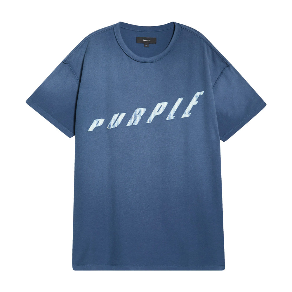Purple Inside Out Textured SS Tee