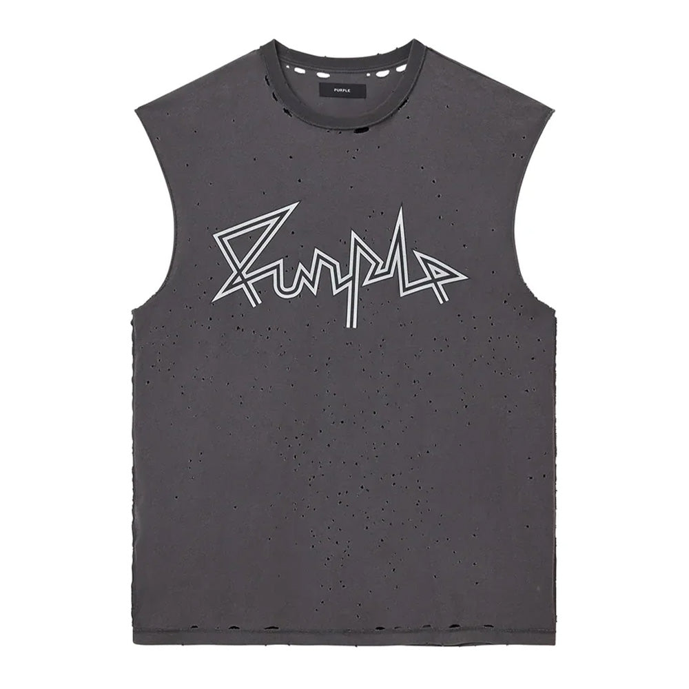 Purple Voltage Script Sleeveless Tee