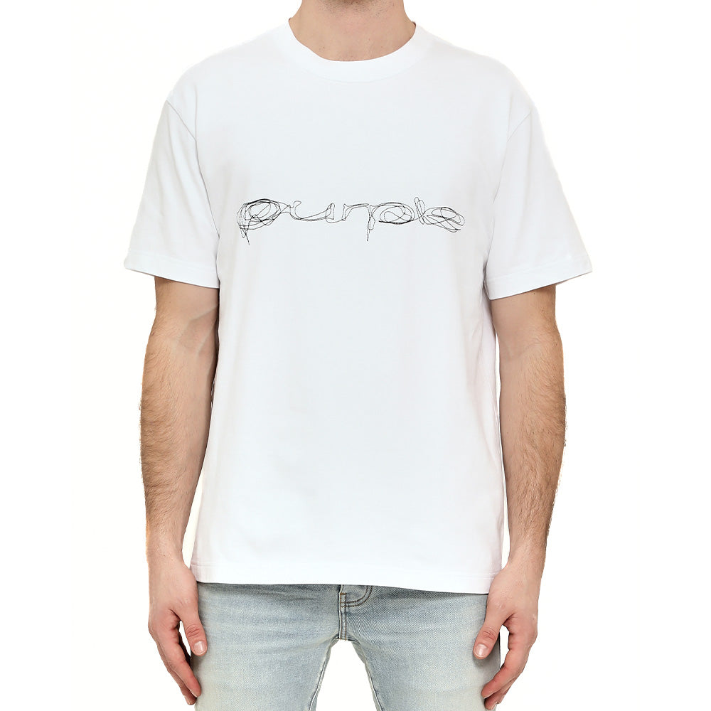 Purple Heavyweight Script SS Tee