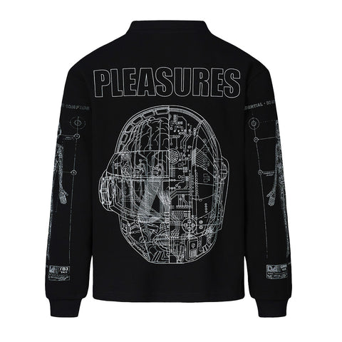 Daft Punk X Pleasures Schematic LS Polo