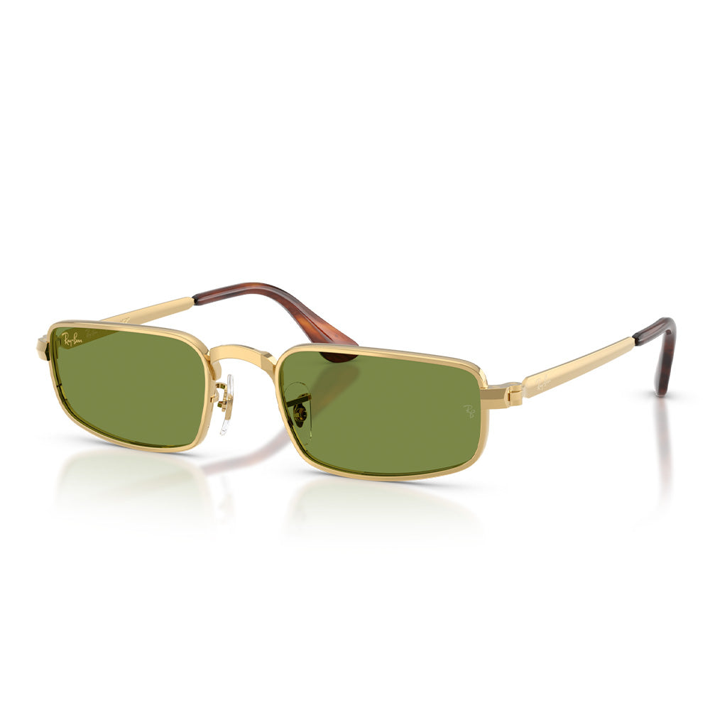 A$AP Rocky X Ray-Ban "Bold Metals" Polished Arista Gold with Green Lens