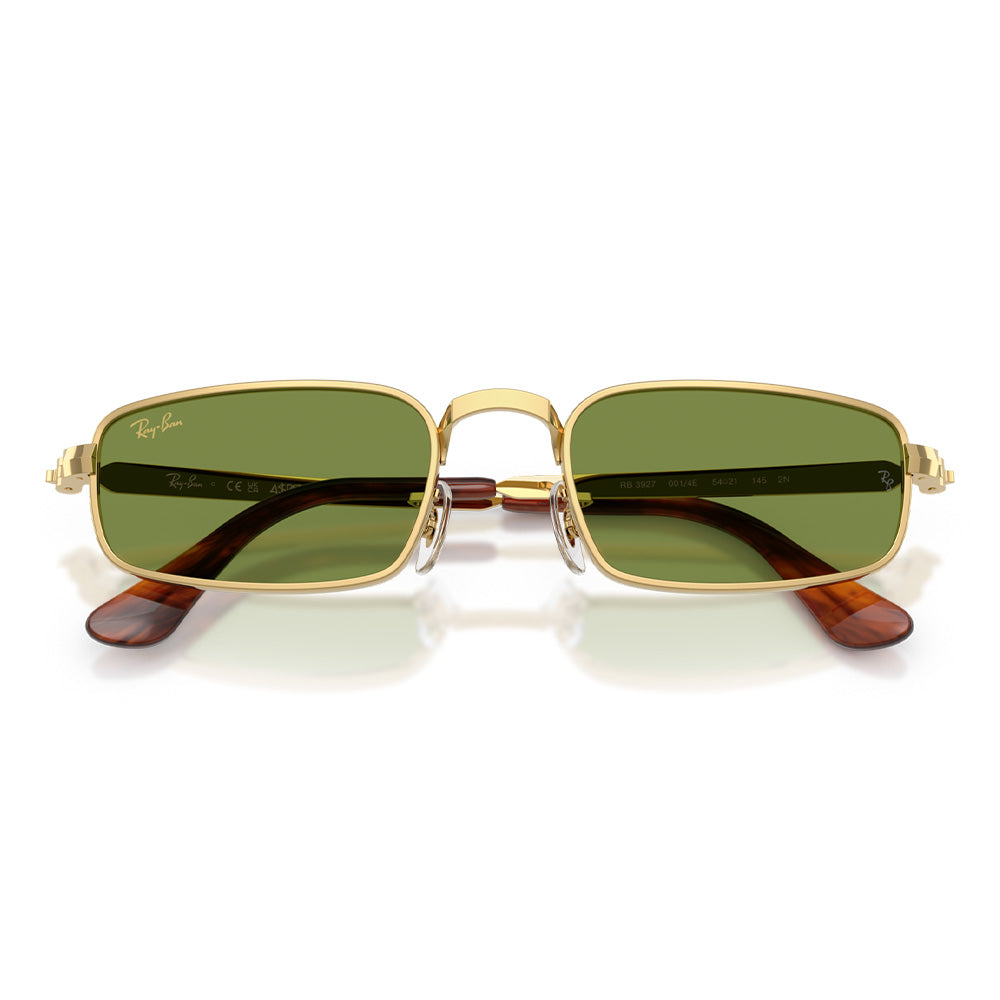 A$AP Rocky X Ray-Ban "Bold Metals" Polished Arista Gold with Green Lens