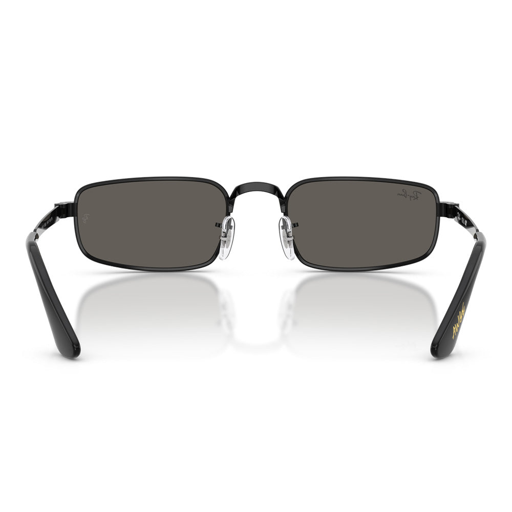 A$AP Rocky X Ray-Ban "Bold Metals" Polished Black with Dark Grey Lens