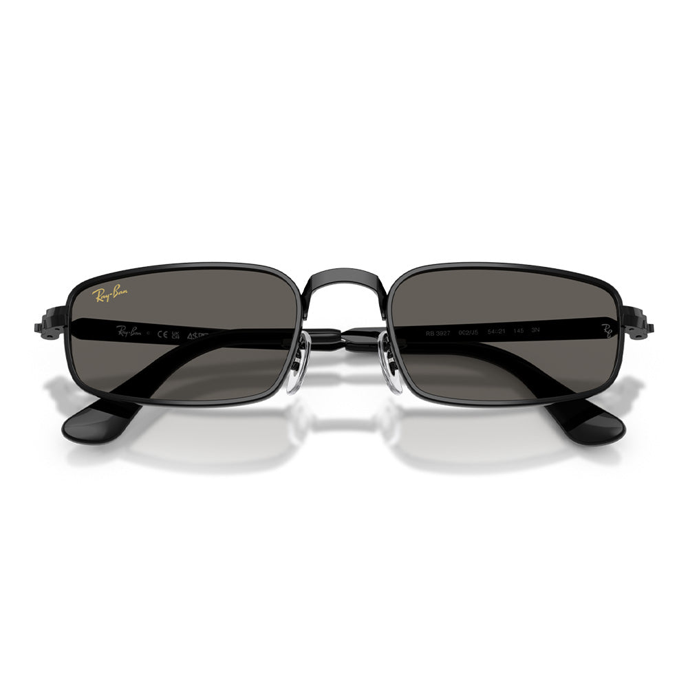 A$AP Rocky X Ray-Ban "Bold Metals" Polished Black with Dark Grey Lens