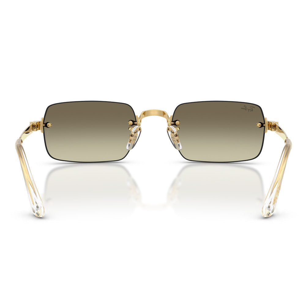 A$AP Rocky X Ray-Ban "Rimless" Polished Arista Gold with Brown Mirror Gold Gradient Lens