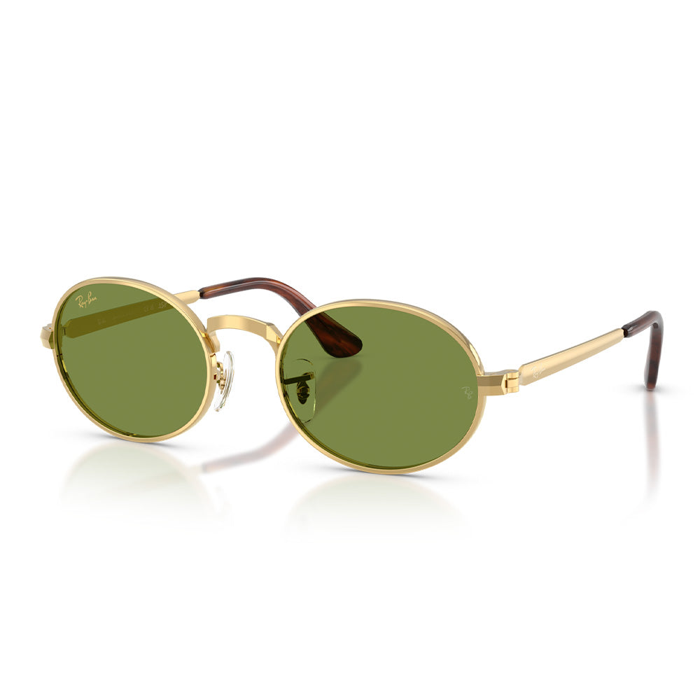 A$AP Rocky X Ray-Ban "Bold Metals" Polished Arista Gold with Green Lens