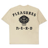 N.E.R.D. X Pleasures  Rockstar SS Tee  Tan  P23N004