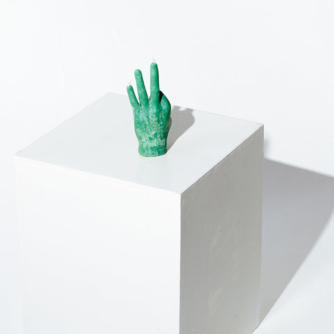 Lit Palms Organic Middle Finger Candle - Green